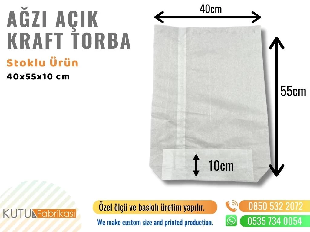 Hazır Kraft Torba 40x55x10 cm