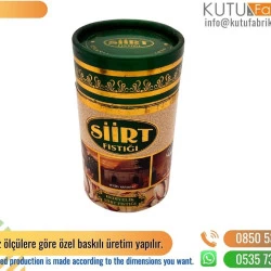 Gold Yaldızlı Antep Fıstığı Silindir Kutu